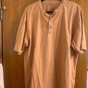 Men’s redhead large short sleeve, three button shirt